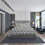 ΣΕΝΤΟΝΙΑ ΕΜΠΡΙΜΕ ΣΕΤ 3 τεμ Diamond 327 160X240 Blue 100% Cotton Flannel - -