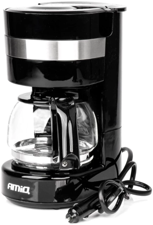 AMIO ΚΑΦΕΤΙΕΡΑ ΦΙΛΤΡΟΥ ΓΙΑ ΓΑΛΛΙΚΟ ΚΑΦΕ 24V 300W 650ML  ΜΑΥΡΗ/INOX  ΑMiO - 1 TEM. 03234/AM