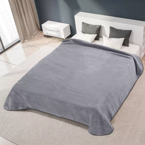 ΚΟΥΒΕΡΤΑ ΙΣΠΑΝΙΑΣ ΥΠΕΡΔΙΠΛΗ 220Χ240 BELPLA  STER PLAIN GREY(51) - 220X240
