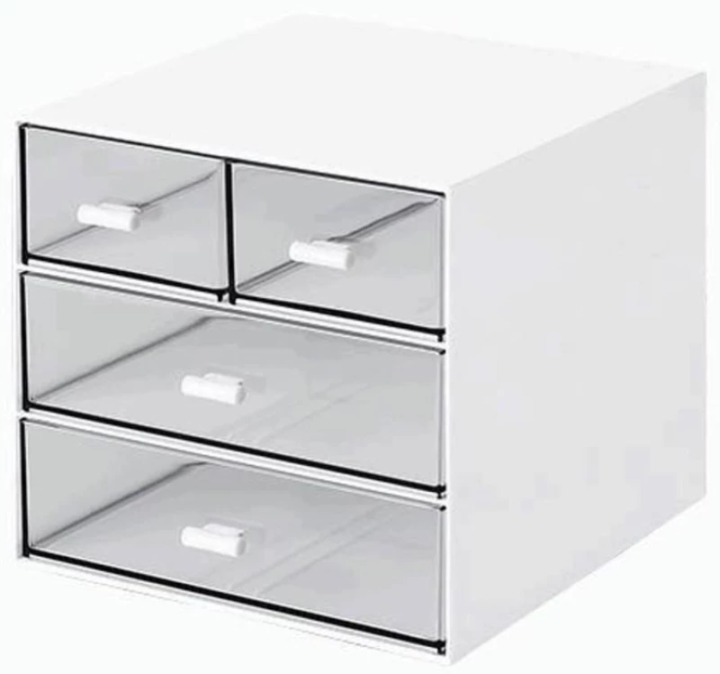 383432 Organizer με 4 συρτάρια Y14,6x15,5x17,6εκ. λευκό