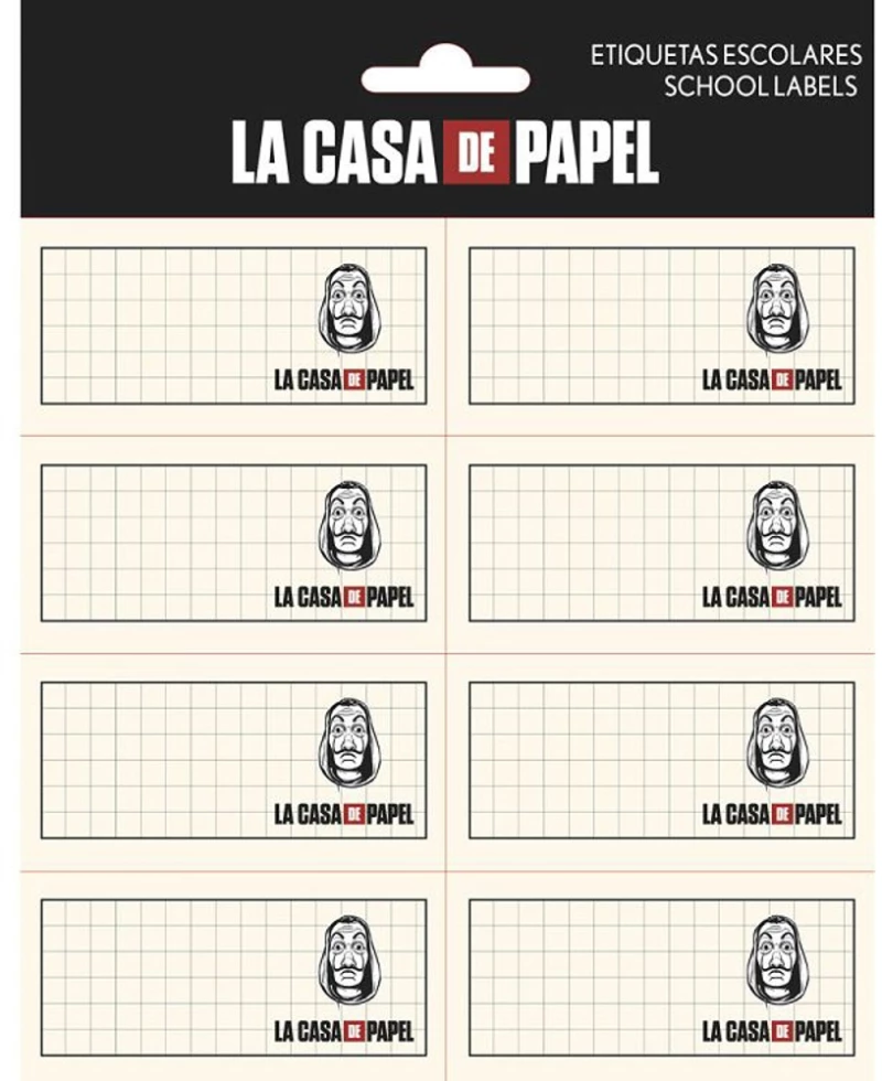 385102 ΑΥΤΟΚΟΛΛΗΤΕΣ ΕΤΙΚΕΤΕΣ 8X2 LA CASA DE PAPEL