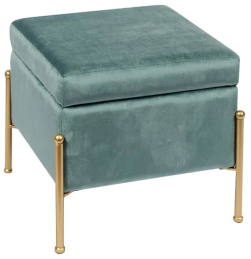 267927 RAY ΑΠΟΘΗΚΕΥΤΙΚΟ ΣΚΑΜΠΟ, ΜΕΤΑΛΛΟ ΒΑΦΗ ΧΡΥΣΟ, ΥΦΑΣΜΑ VELURE, ΑΠΟΧΡΩΣΗ ΒΕΡΑΜΑΝ 40X40X37CM