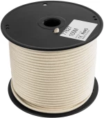 GloboStar® 77627 Στρογγυλό Υφασμάτινο Καλώδιο 1m 2 x 0.75mm² Μπεζ
