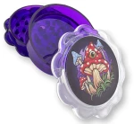 Grinder Τρίφτης Πλαστικός Purple Mushrooms 60mm - 3 Parts