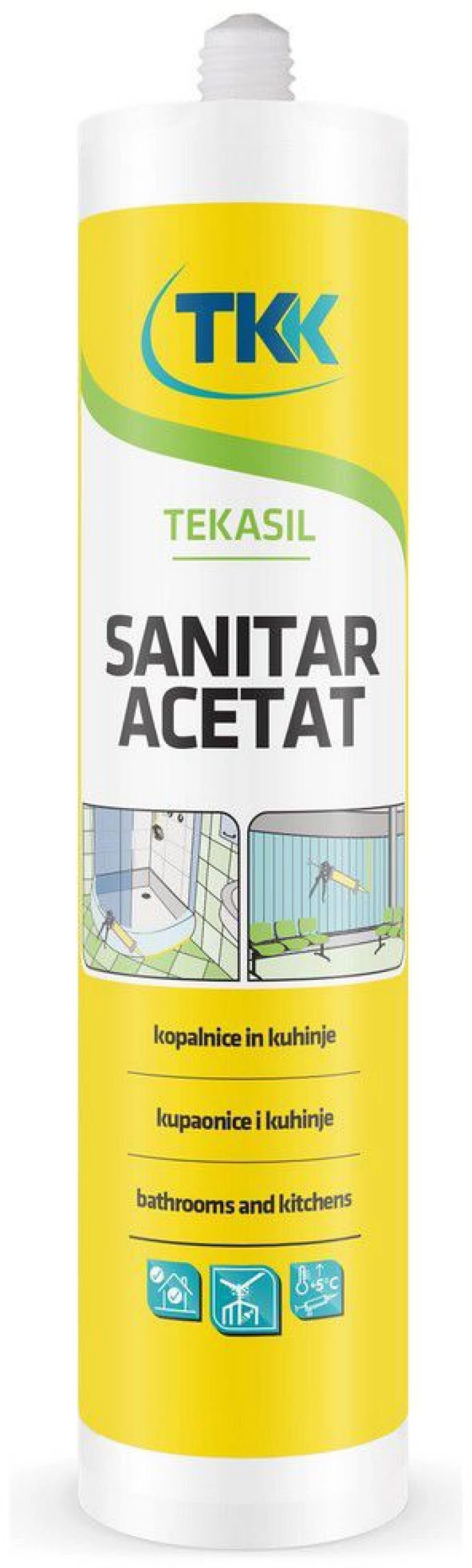 Σιλικόνη φύσιγγα TKK SANITARY λευκή 280ml 159623