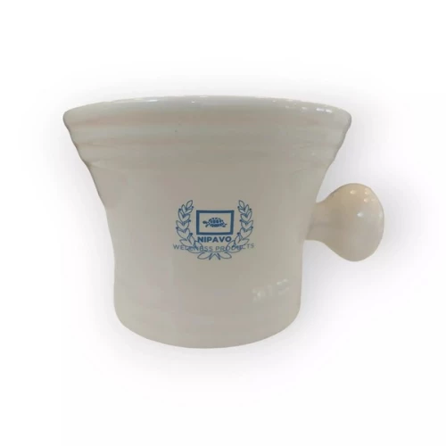 Nipavo Pogotonomia Line Traditional Porcelain Creme Shaving Bowl