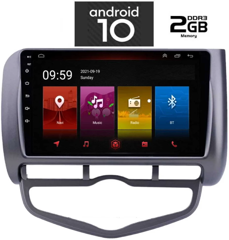 IQ-AN X4770_GPS CLIMA (9inc). OEM  HONDA JAZZ with CLIMA mod. 2002-2008