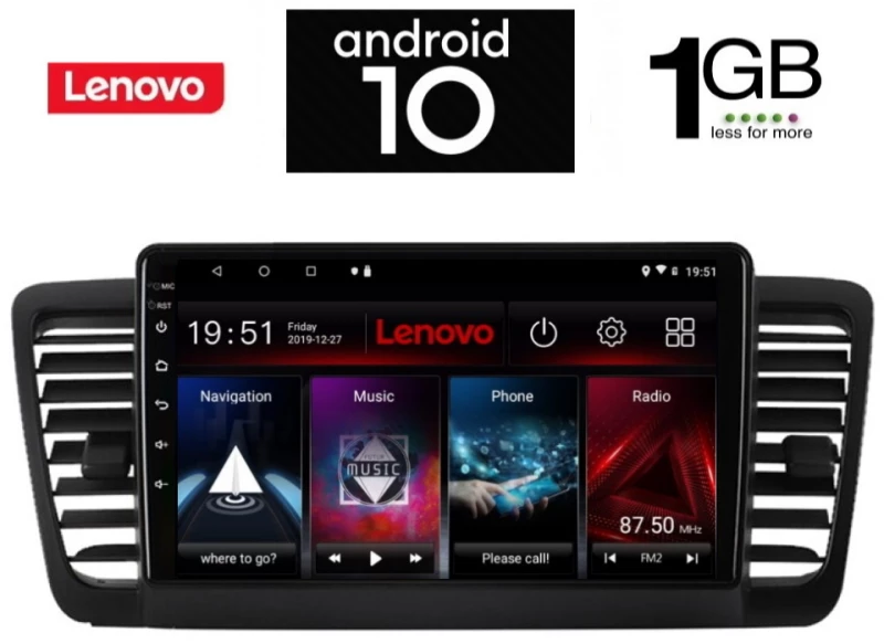 IQ-AN X5925_GPS (9inc). OEM  SUBARU LEGACY - OUTBACK mod. 2002-2008