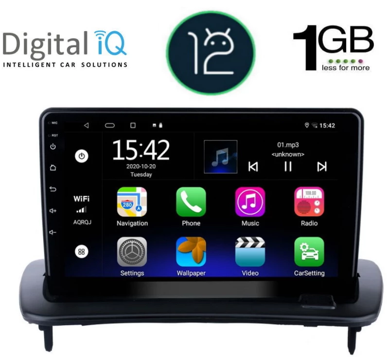 DIGITAL IQ RTA 1783_GPS (9inc) MULTIMEDIA TABLET OEM VOLVO C30 - S40 mod. 2005-2013