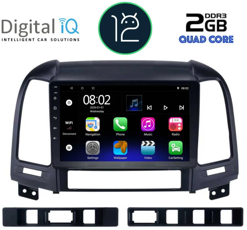 DIGITAL IQ RTB 2239_GPS (9inc) MULTIMEDIA TABLET OEM HYUNDAI SANTA FE  mod. 2005-2013