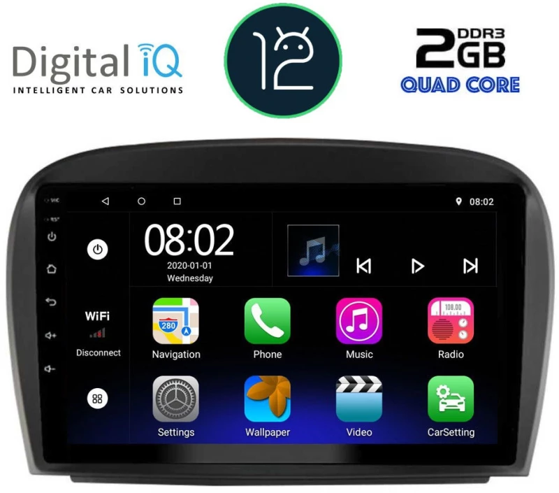 DIGITAL IQ RTB 2427_GPS (9inc) MULTIMEDIA TABLET OEM MERCEDES SL (R230) FACELIFT mod. 2006-2012
