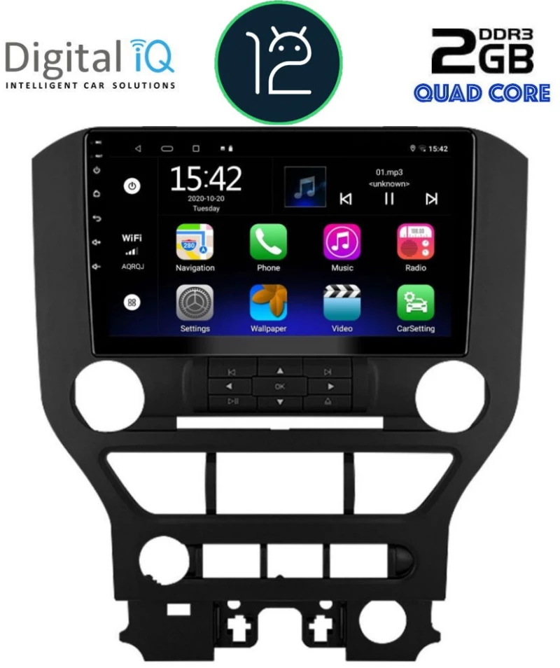 DIGITAL IQ RTB 2166_GPS (9inc) MULTIMEDIA TABLET OEM FORD MUSTANG mod. 2015-2020