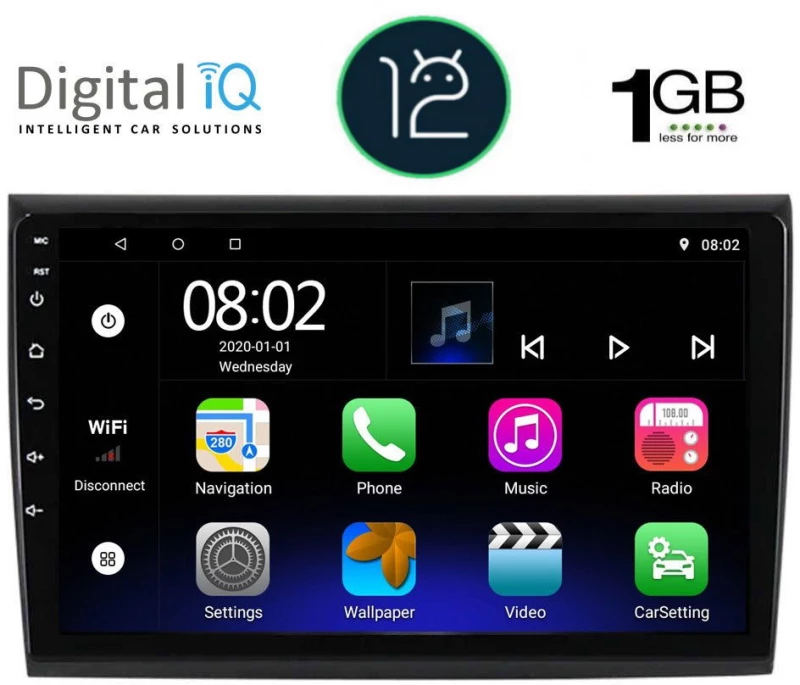 DIGITAL IQ RTA 1136_GPS (9inc) MULTIMEDIA TABLET OEM FIAT BRAVO mod. 2007>