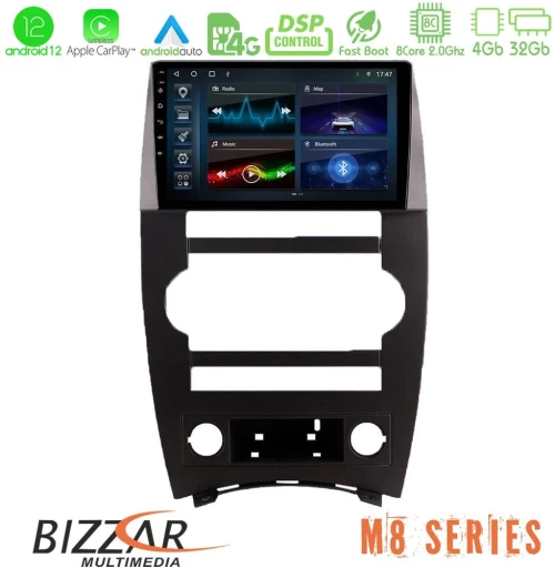 Bizzar m8 Series Jeep Commander 2007-2008 8core Android13 4+32gb Navigation Multimedia Tablet 9 u-m8-Jp026n