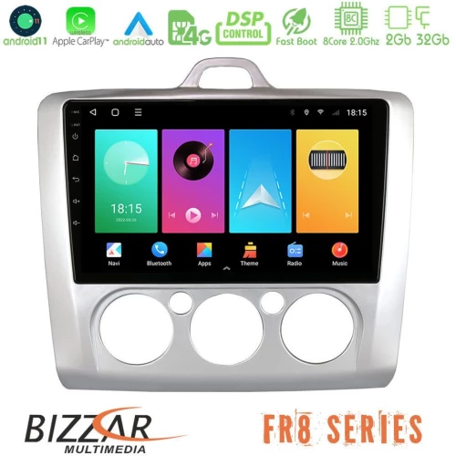 Bizzar fr8 Series Ford Focus Manual ac 8core Android13 2+32gb Navigation Multimedia 9 u-fr8-Fd0041m