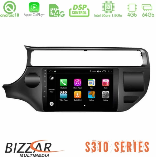 Bizzar S310 kia rio 2015 car pad 9 Android 10 Multimedia Station u-bz-G5204