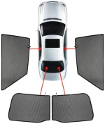 PVC.REN-MEGA-5-C RENAULT MEGANE 5D 2016+ ΚΟΥΡΤΙΝΑΚΙΑ ΜΑΡΚΕ CAR SHADES - 4 ΤΕΜ.