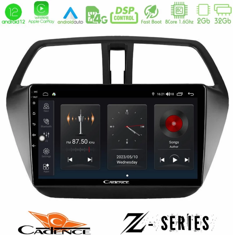 Cadence z Series Suzuki sx4 s-Cross 8core Android12 2+32gb Navigation Multimedia Tablet 9 u-z-Sz578