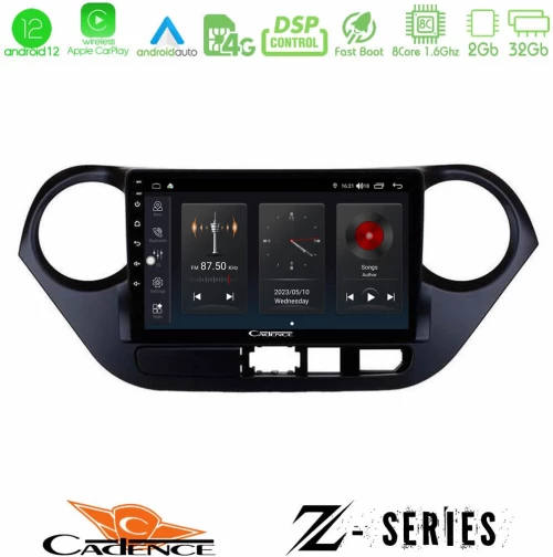 Cadence z Series Hyundai i10 2014-2020 8core Android12 2+32gb Navigation Multimedia Tablet 9 u-z-Hy0506