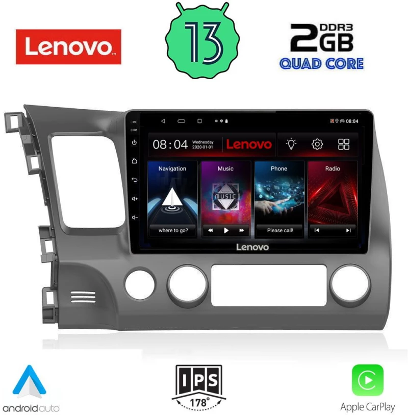 LENOVO LVD 4188_CPA (10inc) MULTIMEDIA TABLET OEM HONDA CIVIC 4D mod. 2006-2012