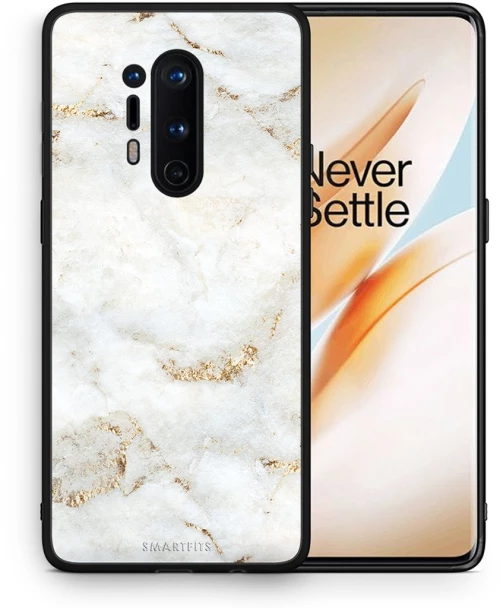 White Gold Marble - OnePlus 8 Pro θήκη