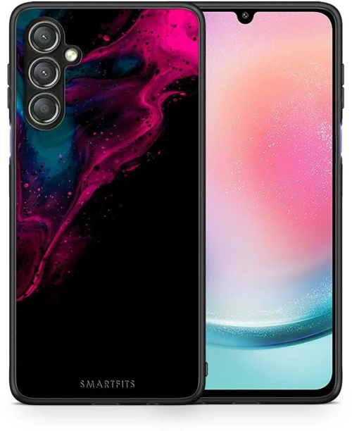 Watercolor Pink Black - Samsung Galaxy A24 4G θήκη