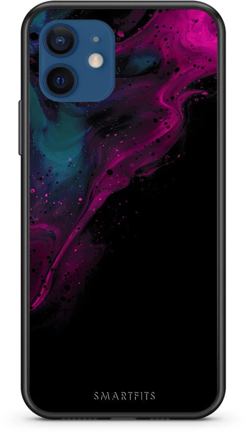 Watercolor Pink Black - iPhone 12 Pro θήκη