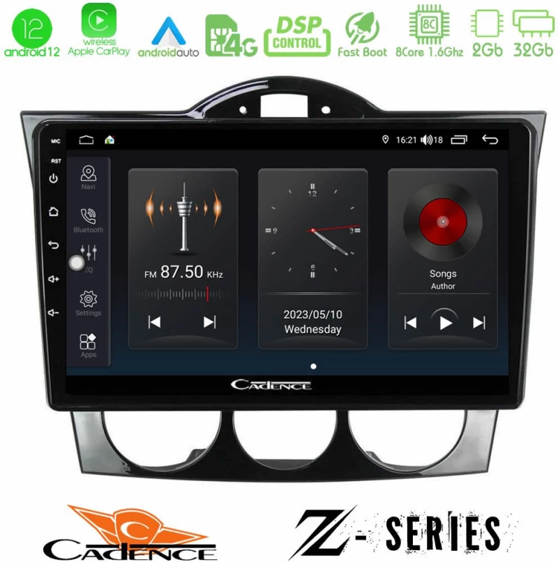 Cadence z Series Mazda rx8 2003-2008 8core Android12 2+32gb Navigation Multimedia Tablet 9 u-z-Mz1351