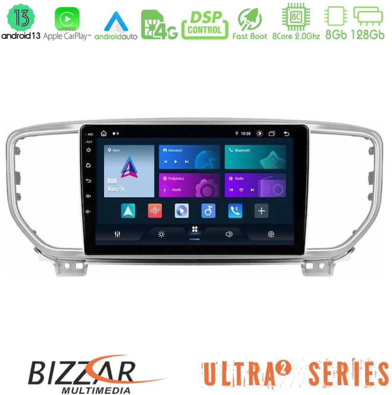 Bizzar Ultra Series kia Sportage 2018-2021 8core Android13 8+128gb Navigation Multimedia Tablet 9 u-ul2-Ki0516