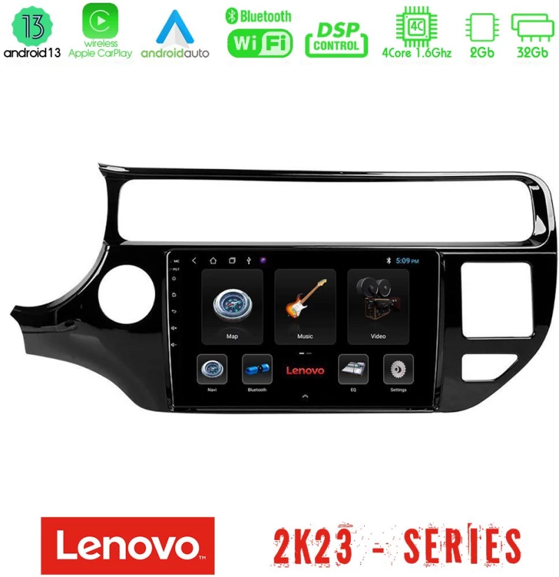 Lenovo car pad kia rio 2015-2017 4core Android 13 2+32gb Navigation Multimedia Tablet 9 u-len-Ki0553