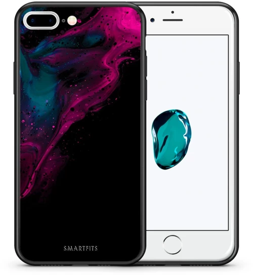 Watercolor Pink Black - iPhone 7 Plus / 8 Plus θήκη