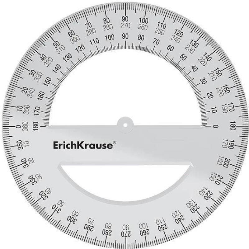 Πλαστικό μοιρογνωμόνιο ErichKrause διάφανο 49554