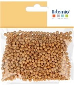 Χάντρες πέρλες  ξύλινες 4mm 20gr
