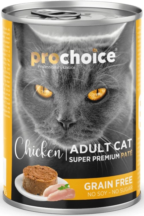 Prochoice Adult Cat Chicken Pate Grain Free Υγρή Τροφή Γάτας με Κοτόπουλο 400gr