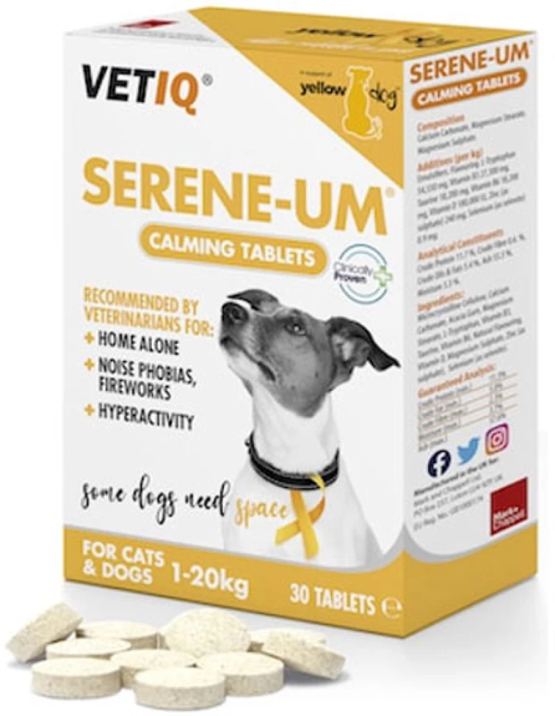 Συμπλήρωμα Διατροφής Σκύλου και Γάτας Vetiq Serene-UM 30 Δισκία