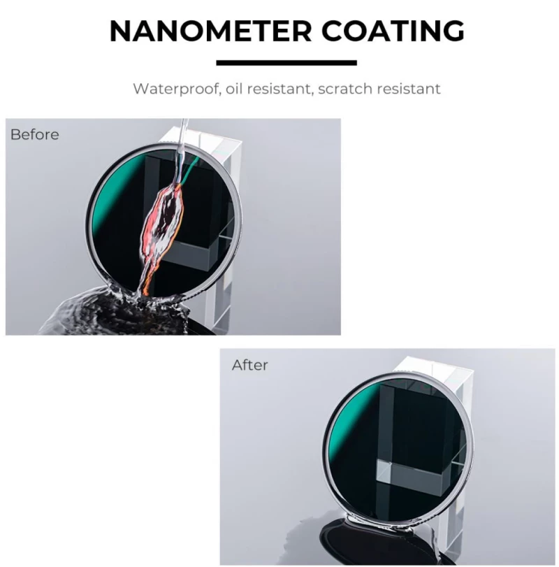 K&F Concept 82mm Nano-X ,Green Coated, Multi-Coated, Waterproof ND64 Filter