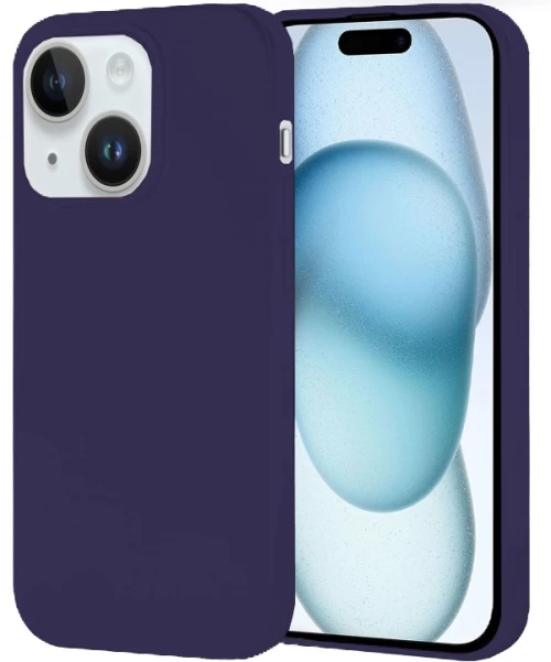 Θήκη σιλικόνης TPU Ultra Slim 0.3mm soft mat για iPhone 15 Plus - Σκούρο Μπλε