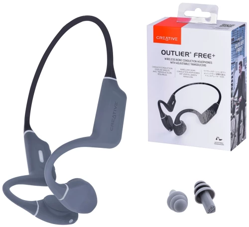 Creative Outlier Free+ Bone Conduction Bluetooth Handsfree Ακουστικά με Αντοχή στον Ιδρώτα Μαύρα