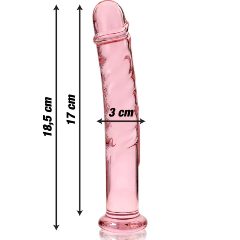 NEBULA SERIES BY IBIZA - MODEL 16 DILDO BOROSILICATE GLASS 18.5 X 3 CM PINK