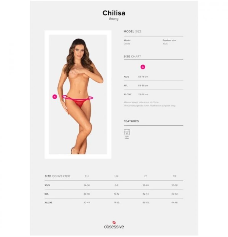 OBSESSIVE - CHILISA THONG CROTCHLESS