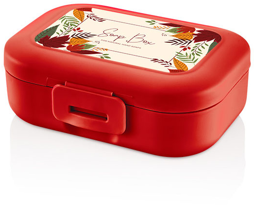 Θήκη Για Σαπούνι Πλαστική Κόκκινη Qlux - 8693395015052