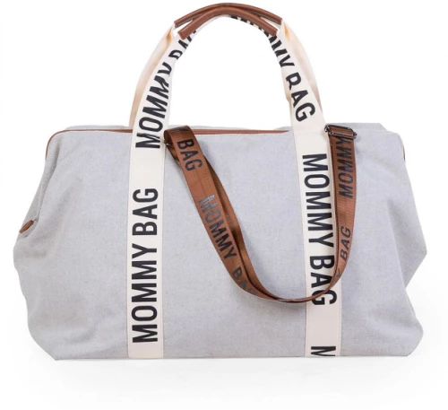 Childhome Τσάντα Αλλαγής Mommy Bag Bag Sinature Canvas Off White