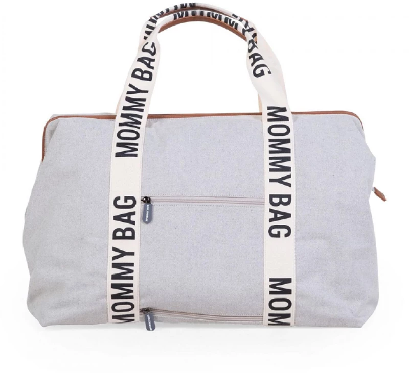 Childhome Τσάντα Αλλαγής Mommy Bag Bag Sinature Canvas Off White