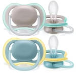 Philips Avent Πιπίλα Ultra Air, 18 μηνών+, Beige/Dawn (2 τεμάχια)