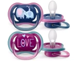 Philips Avent Πιπίλα Ultra Air, 18 μηνών+, Love Elephant (2 τεμάχια)
