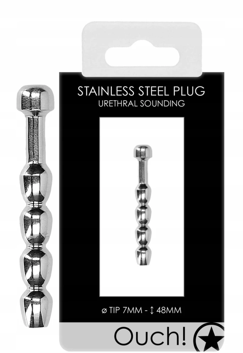 Ouch Urethral Sounding - Metal Plug - 7mm