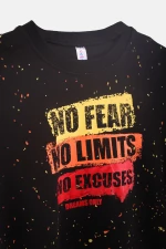 Πυτζάμα "No fears" μαύρη (Μαύρο)