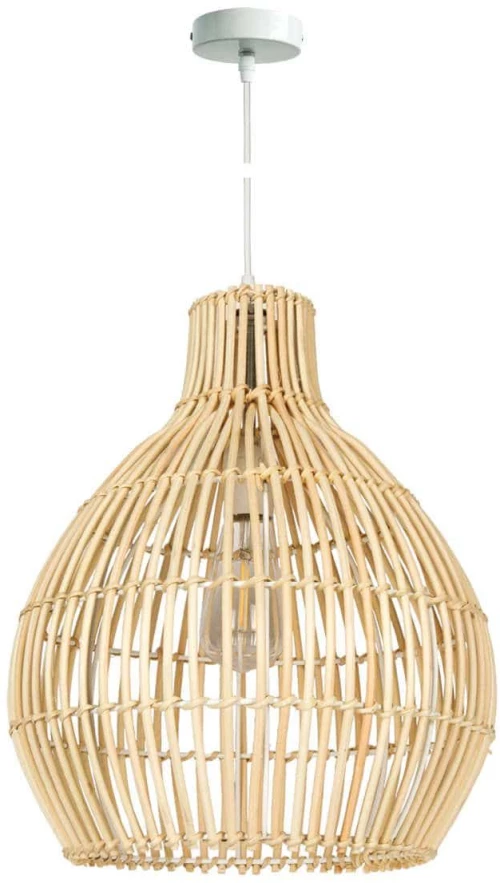 Φωτιστικό Οροφής Rattan 60X70 Brown VK/03146/PE/60 VKLed Rattan, Μέταλλο