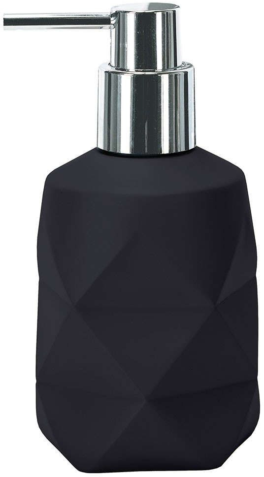 Δοχείο Κρεμοσάπουνου Crackle 8430 8x17cm Black Kleine Wolke Πολυρεσίνη