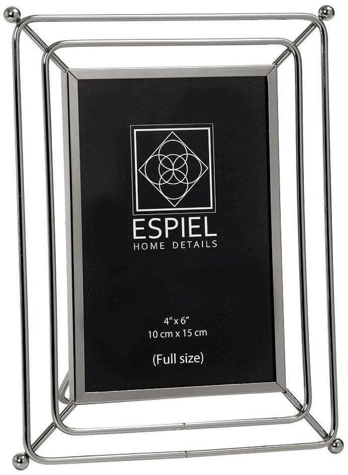 Κορνίζα Επιτραπέζια Μεταλλική FAM409 15x20cm Silver Espiel Μέταλλο